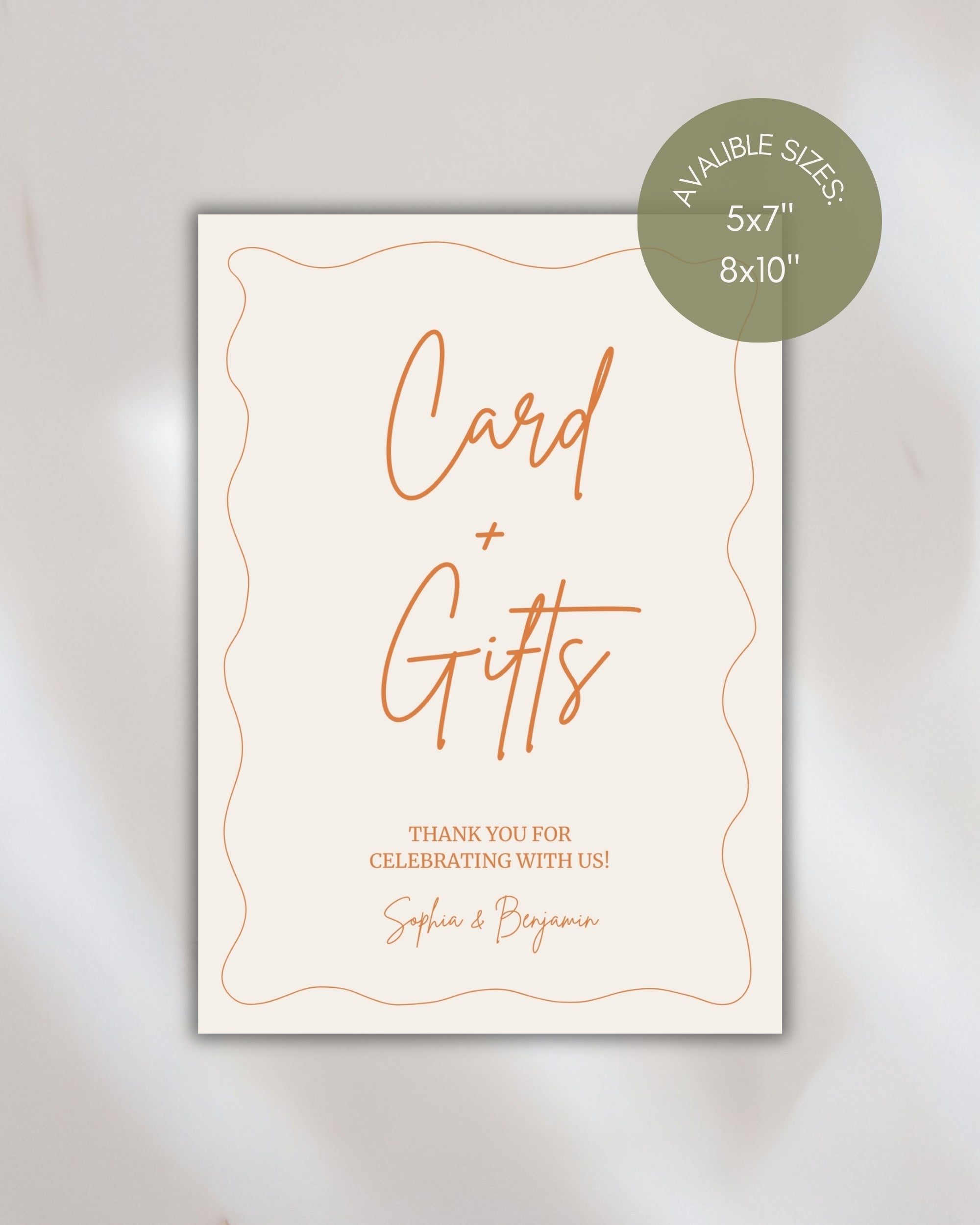 Card and Gifts Sign Template 012