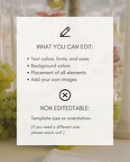 Guest Book Sign Template: Editable Floral Wedding Guest Book Sign 014