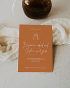 Orange Modern Save the Date Template 012