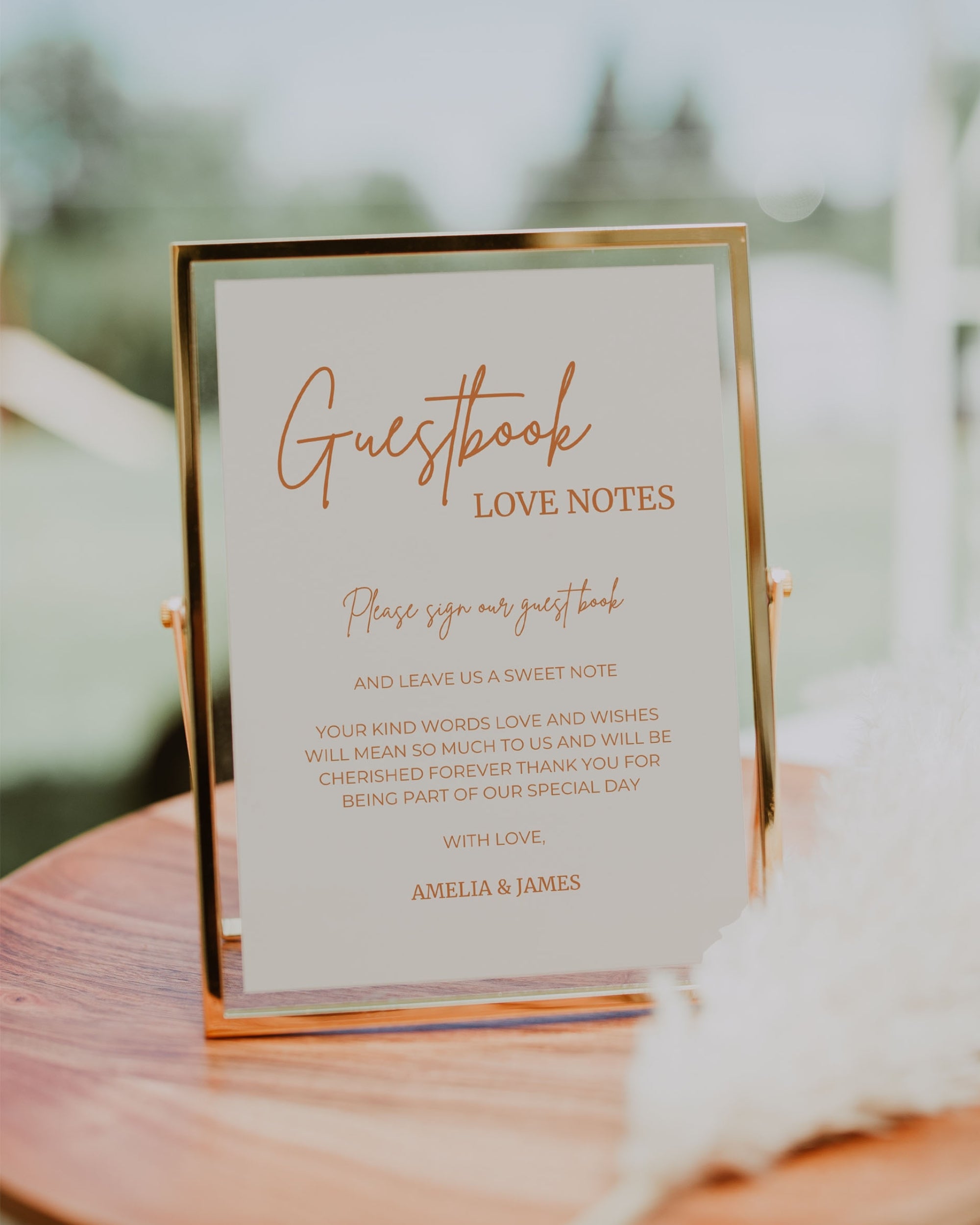 Guestbook Love Notes Sign Template 012