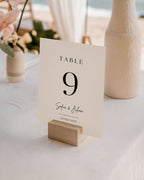Wedding Table Number Template: Editable Minimal Reception Table Sign (Instant Download)