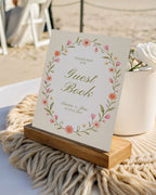 Guest Book Sign Template: Editable Floral Wedding Guest Book Sign 014