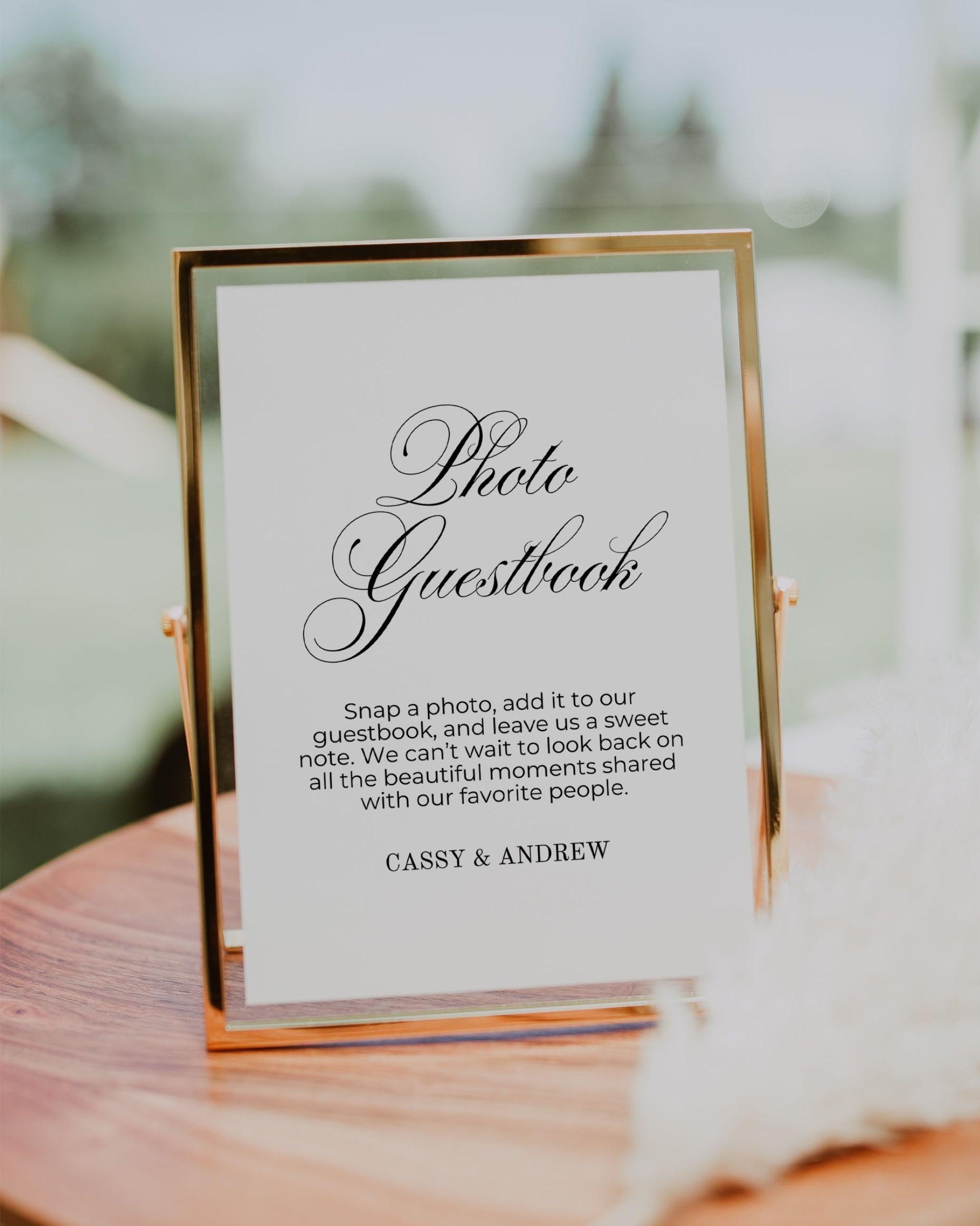 Photo Guestbook Sign Template: Editable Wedding Guest Book Sign 011