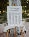 Our Favorite People Seating Chart: Editable Minimal Wedding Seating Sign 011