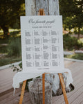 Alphabetical Seating Chart Template: Our Favorite People Wedding Seating Sign 011