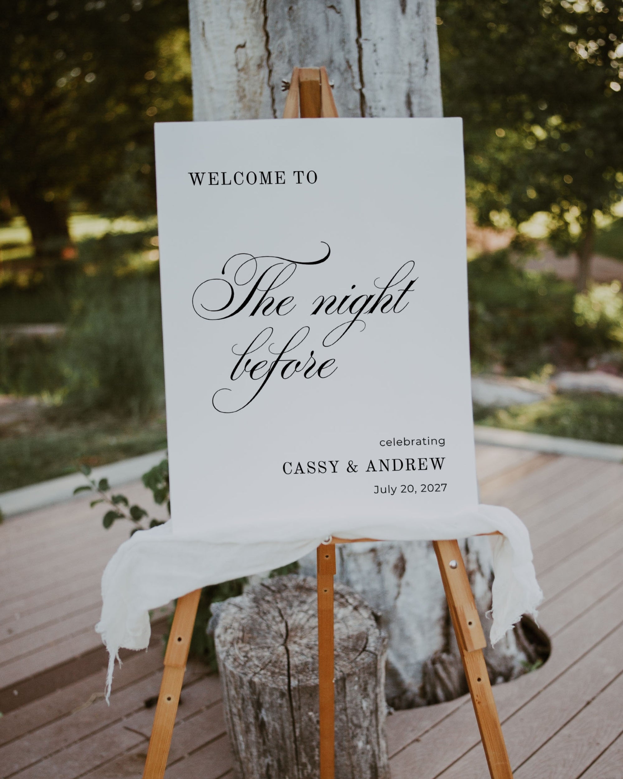The Night Before Sign Template: Editable Rehearsal Dinner Welcome Sign 011