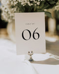 Wedding Table Number Template: Editable Minimal Reception Table Sign (Instant Download)