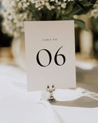 Wedding Table Number Template: Editable Minimal Reception Table Sign (Instant Download)