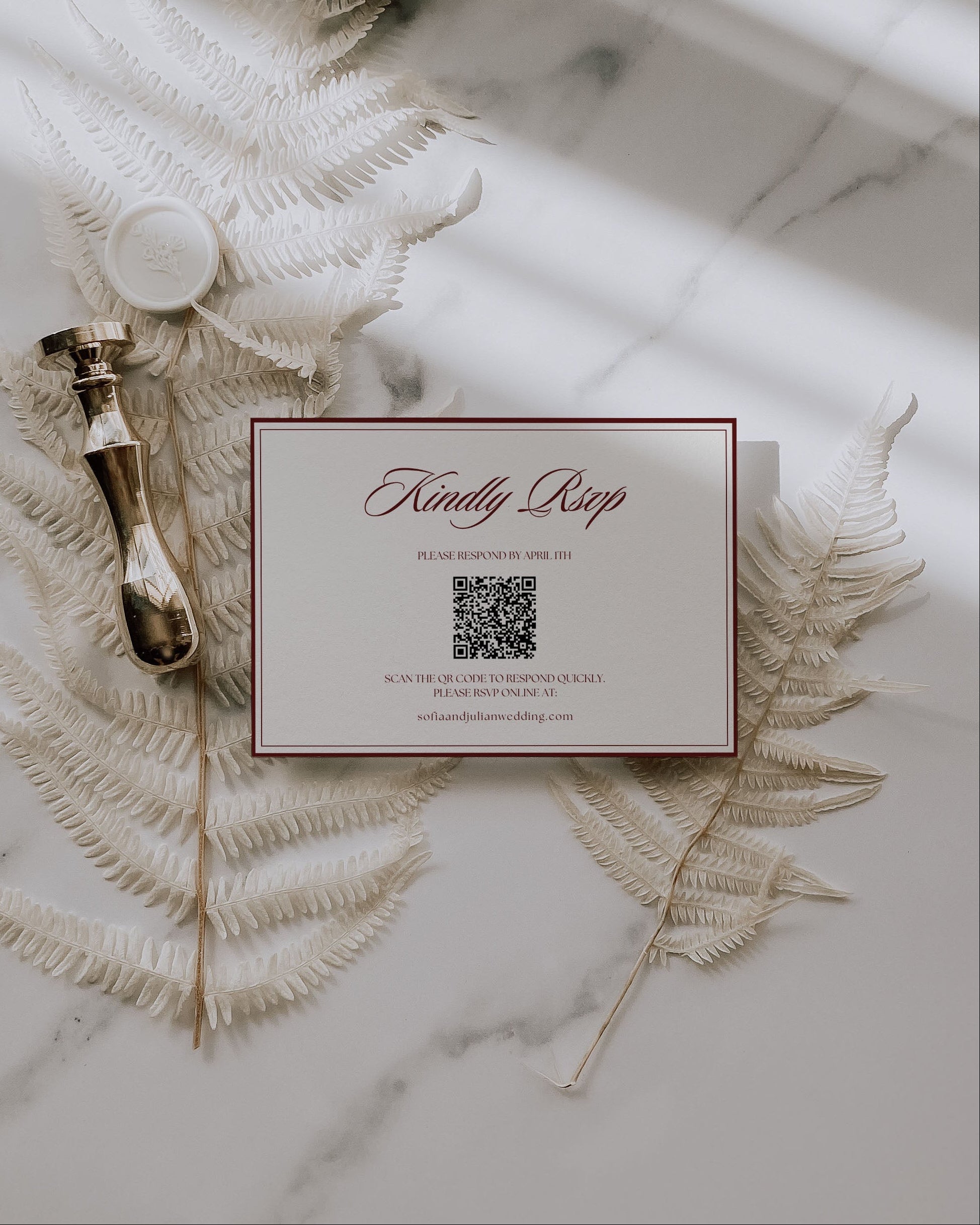 Wedding Invitation Template Set: Editable Elegant Invitation Suite With QR RSVP (Instant Download) 