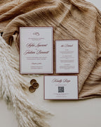Wedding Invitation Template Set: Editable Elegant Invitation Suite With QR RSVP (Instant Download) 