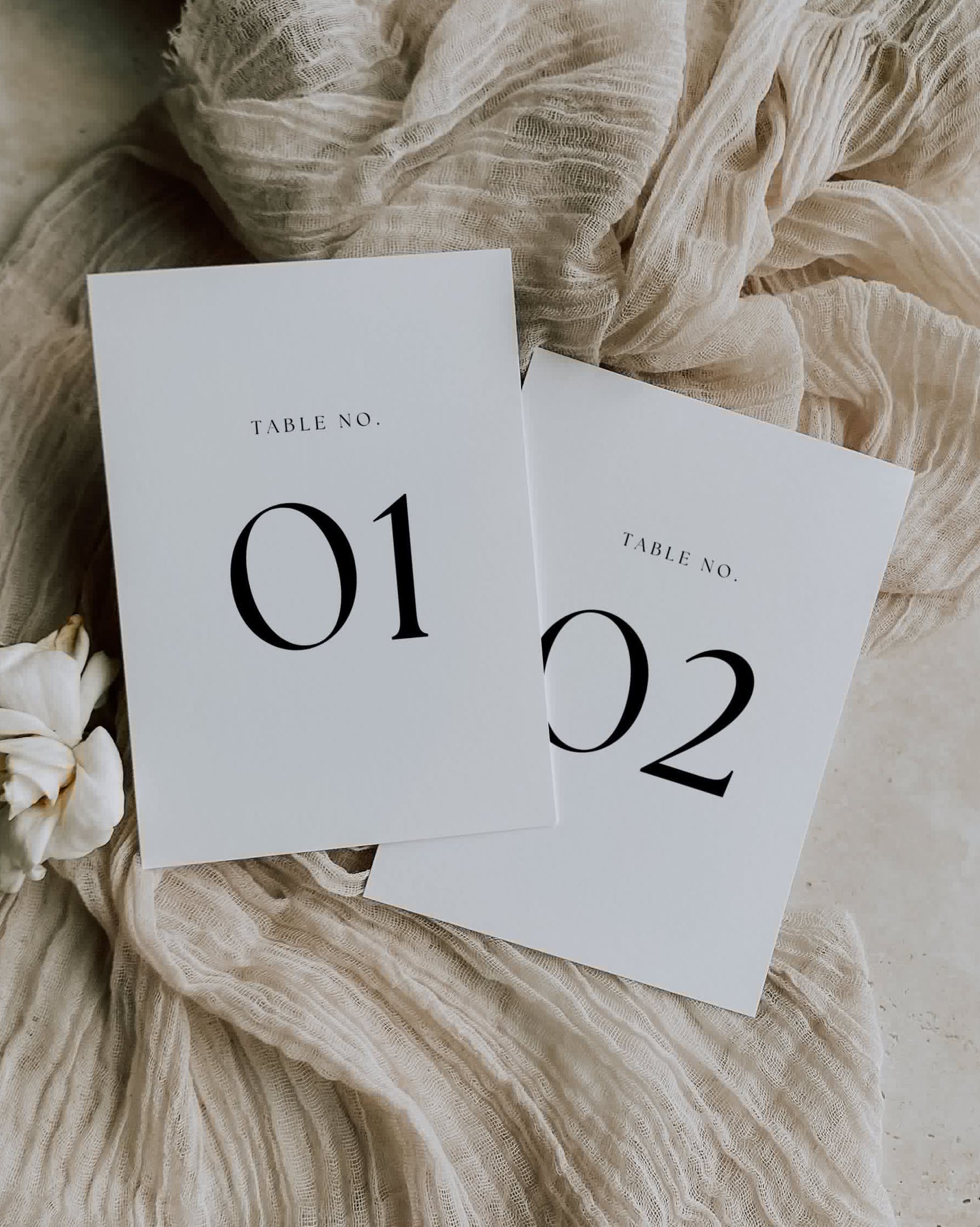 Wedding Table Number Template: Editable Minimal Reception Table Sign (Instant Download)